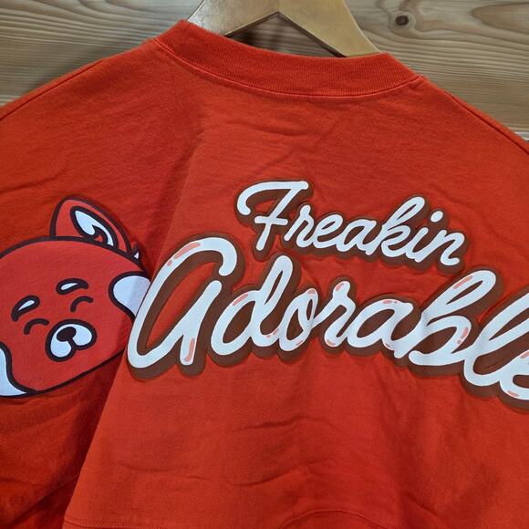 Disney Spirit Jersey Cat Freakin Adorable Cropped Women Large Orange - Picture 4 of 11